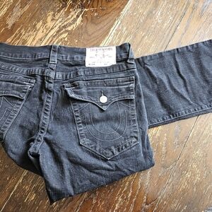 True Religion Women's Dark Gray Boot Cut Jeans